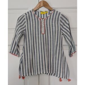 Roller Rabbit Striped Cotton Tunic Top Swim Coverup